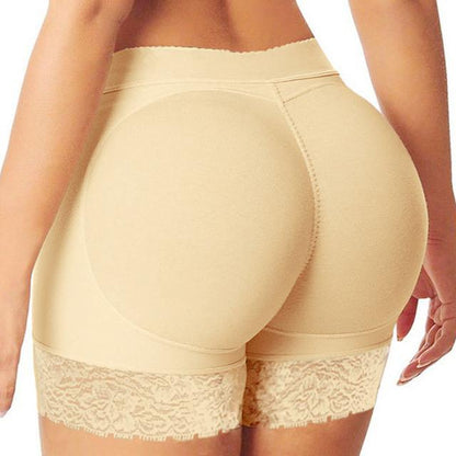 Yellow Pandora padded body shaper butt lifter panty showing smooth fabric, contoured design, and enhance curves for lingerie and underwear.