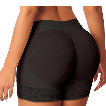 Yellow Pandora padded body shaper butt lifter panty, seamless lingerie with adjustable straps and reinforced control for shaping.
