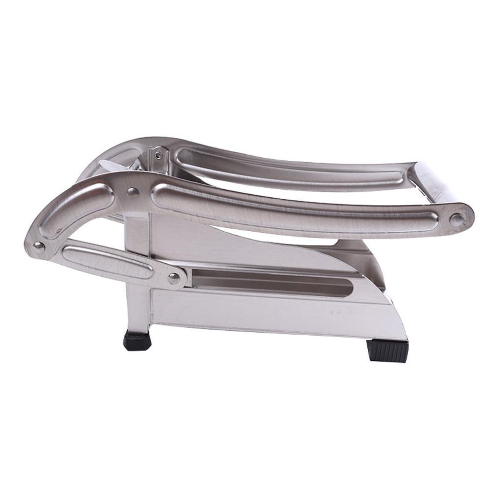 Yellow Pandora stainless steel French fries and potato cutter with two interchangeable blades for kitchen use.