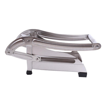 Yellow Pandora stainless steel French fries and potato cutter with two interchangeable blades for kitchen use.