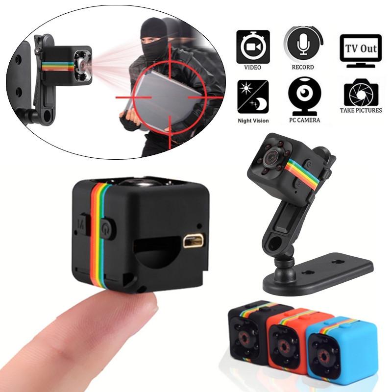 Yellow Pandora 1080P night vision portable mini camera for audio and video recording, compact and easy to use.