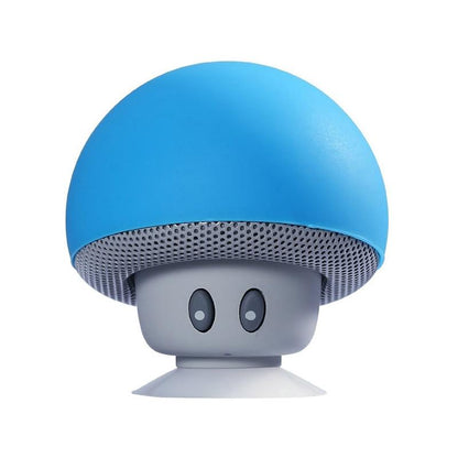 Yellow Pandora portable wireless mushroom Bluetooth speaker with built-in mic, ideal for mobile and laptop accessory use.