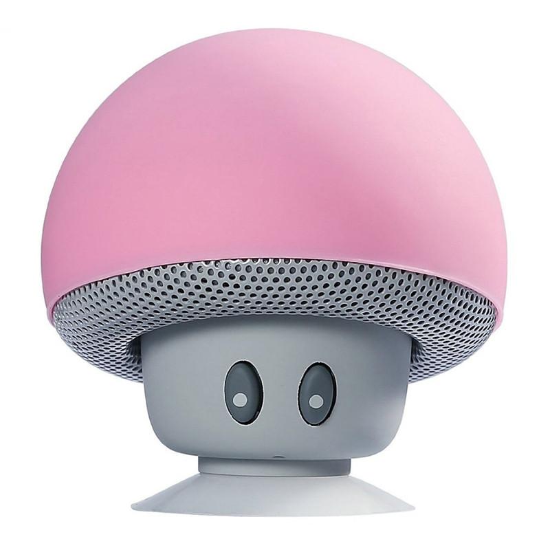 Yellow Pandora portable wireless mushroom Bluetooth speaker with built-in microphone, ideal for mobile and laptop audio use.