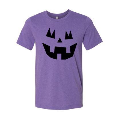 White Caeneus Halloween T-shirt featuring festive spooky design with pumpkins and ghosts on a black cotton t-shirt.