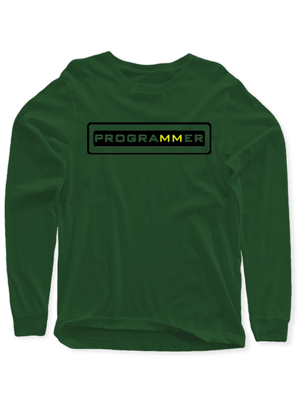 Scorpius programmer full sleeves T-shirt featuring a casual design with long sleeves and printed graphics, ideal for tech enthusiasts.