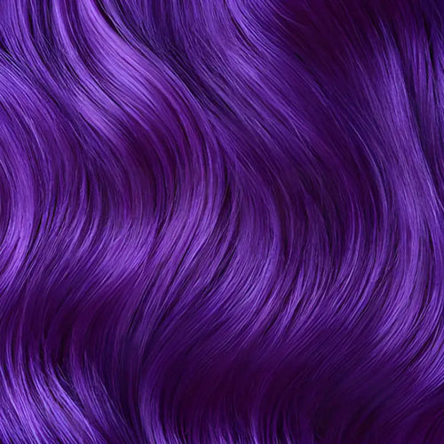 Purple Moni bold Afro Mohawk wig by Peach Clymene featuring kinky curly and afro curly textured hair style