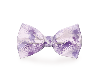 Purple Sky Dog Bow Tie from Plum Semele, stylish pet accessory for dogs, featuring vibrant purple fabric with a charming design.
