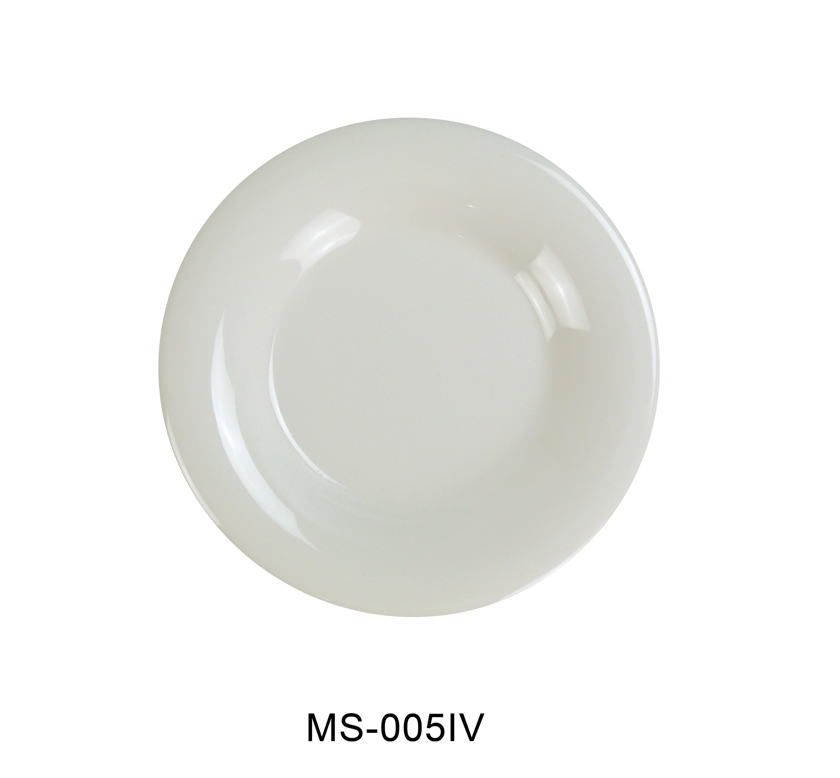 Lime Atlas Yanco MS-005IV Mile Stone round plate with wide rim, white ceramic dinnerware for home and garden use