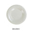 Lime Atlas Yanco MS-005IV Mile Stone round plate with wide rim, white ceramic dinnerware for home and garden use