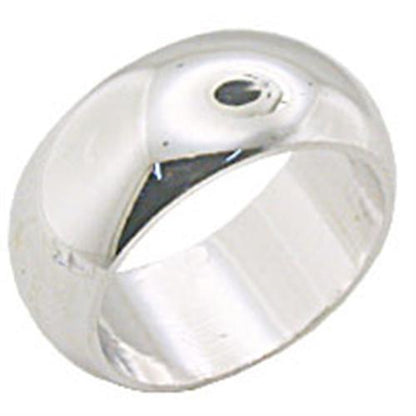 Rhodium brass ring from Turquoise Tiger jewelry collection, featuring a sleek, polished design with no stones.