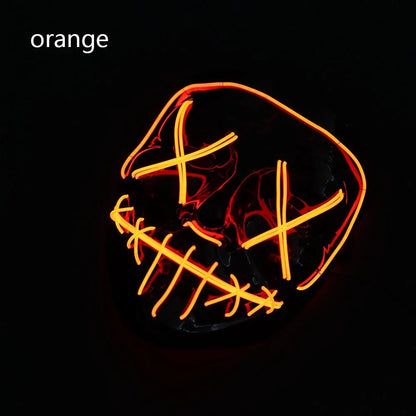 White Eucalyptus Halloween LED mask for pets, featuring spooky light-up design perfect for pet costumes and Halloween celebrations.