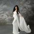 Blue Charlie sexy shoulderless maternity dress for photo shoots, long and elegant, perfect for special occasions and maternity photography.