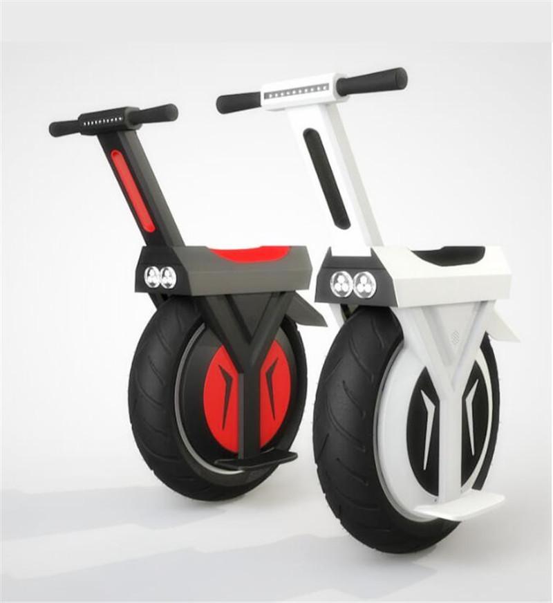 Blue Charlie Daibot electric monowheel scooter for home and garden, single wheel electric scooter in black with blue accents.