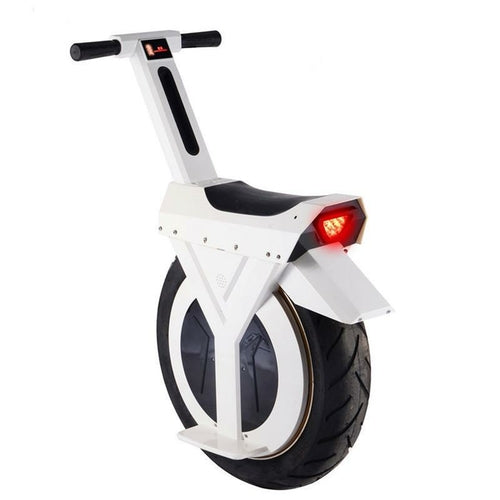 Blue Charlie Daibot electric monowheel scooter, single-wheel electric scooter for home and garden use, shown in the image.