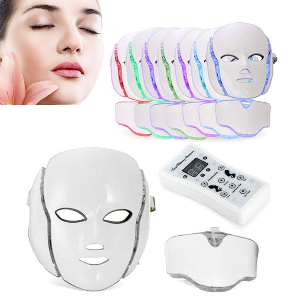 Blue Charlie 7-color PDT light therapy face and neck beauty machine for LED facial skin treatment at home