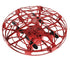 Jade flying mini drone helicopter with infrared induction, compact toy RC UFO aircraft, black and white design, ready for flight.