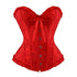 Plus size black steampunk corset for women by Jade, featuring lace-up design and boned structure for gothic fashion style.