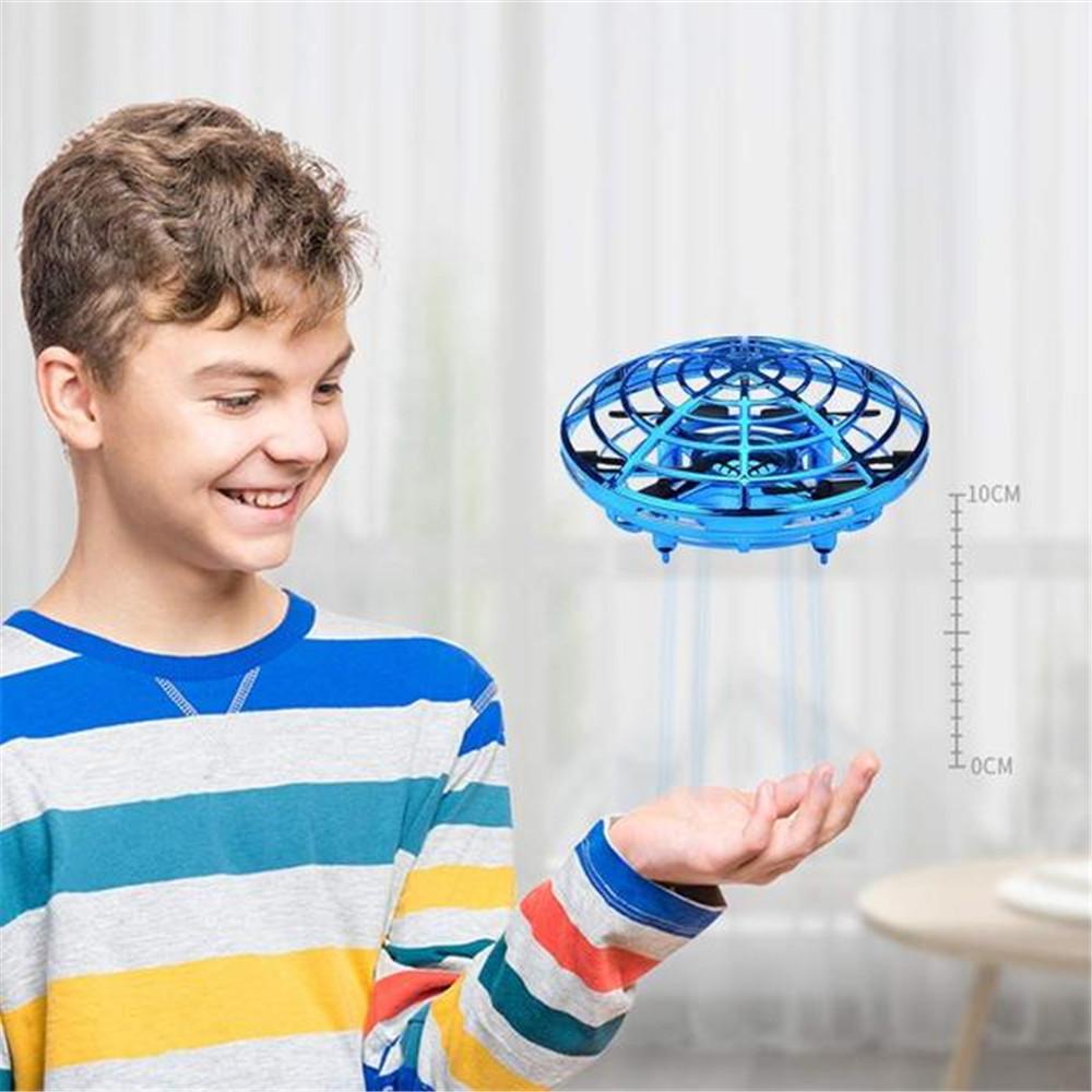 Jade mini RC drone helicopter with infrared induction, toy UFO aircraft, small flying helicopter, remote-controlled drone.