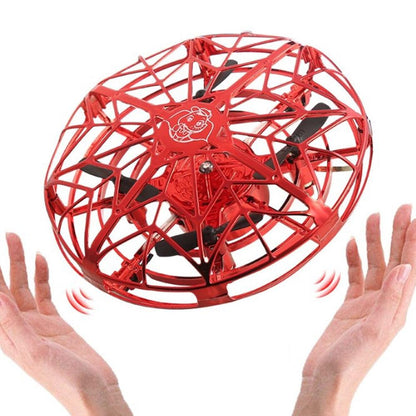 Jade Flying Helicopter Mini RC Drone with UFO design, infrared induction, toy aircraft, and remote control for indoor play.