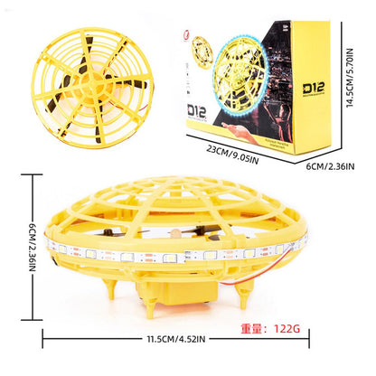 Jade flying mini drone helicopter with infrared induction, toy UFO RC drone showing its sleek design and remote control features
