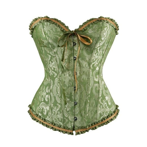 Plus size black steampunk gothic corset with lace-up front and boning, designed for women by Jade.