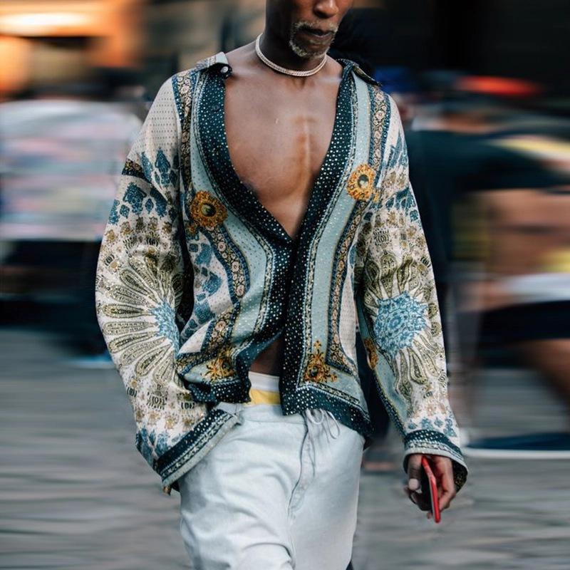 Spring digital printed men&