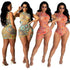 Elegant women’s two-piece party dress set with printed skirt and bodysuit, featuring a sexy, stylish look by Blue Charlie.