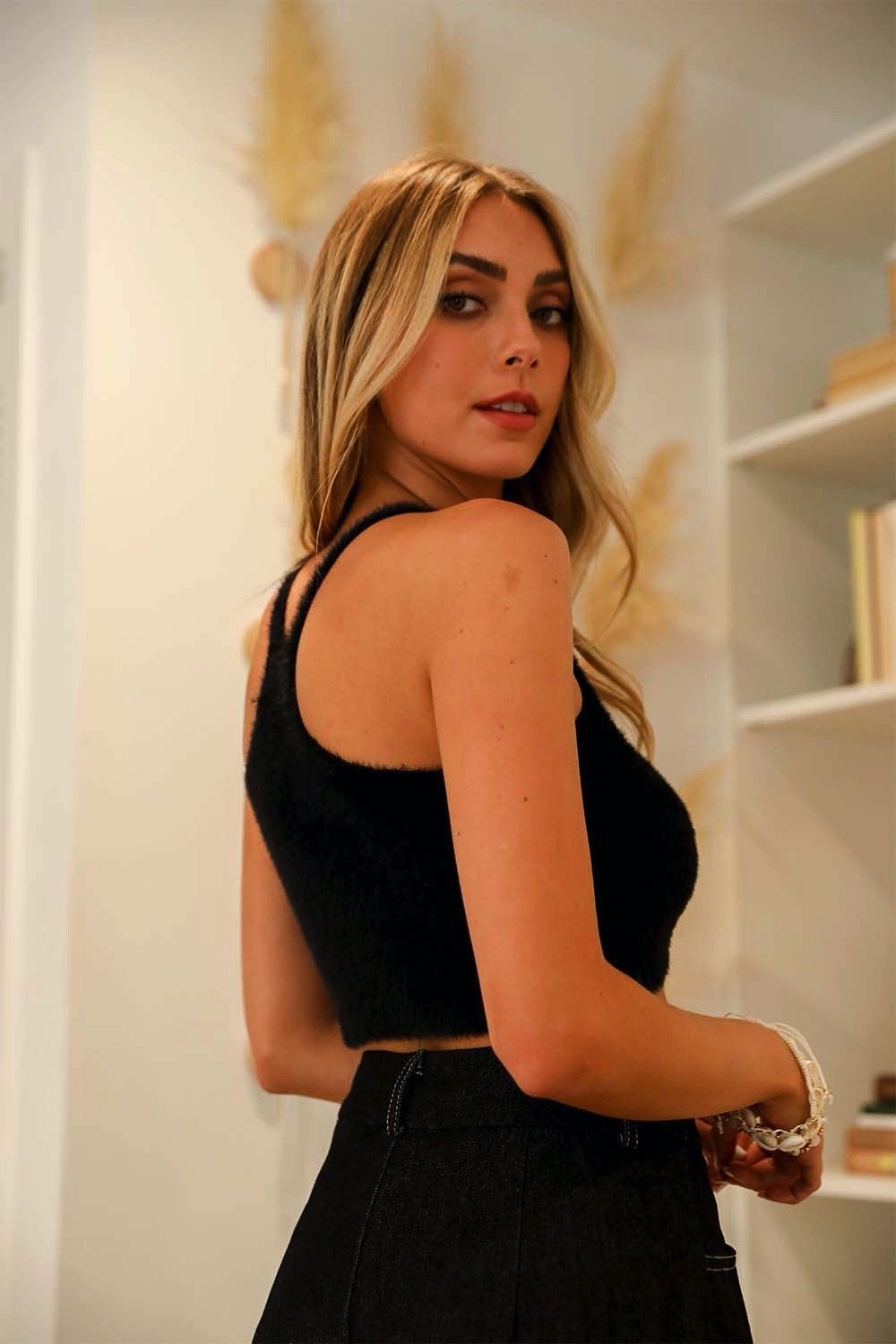 Start2Finish racerback cozy lounge brami, soft and cute crop top ideal for casual wear and lounging.