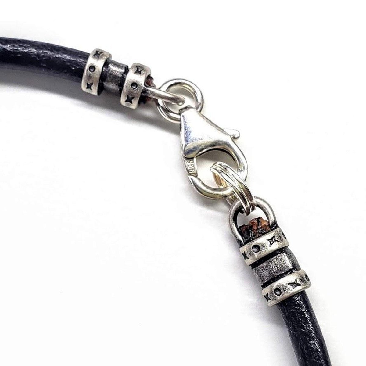 Red, white, and blue beaded leather bracelet from Blue Crius, featuring patriotic design for men or women.
