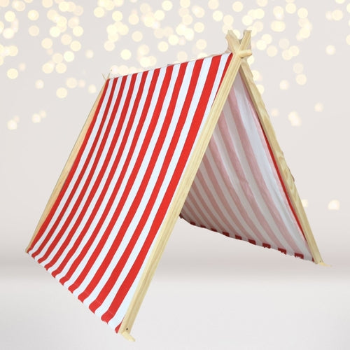 Red and white striped A-frame kids&