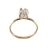Raw Herkimer diamond 14k gold filled prong ring, featuring a sparkling gemstone set in a delicate gold band.