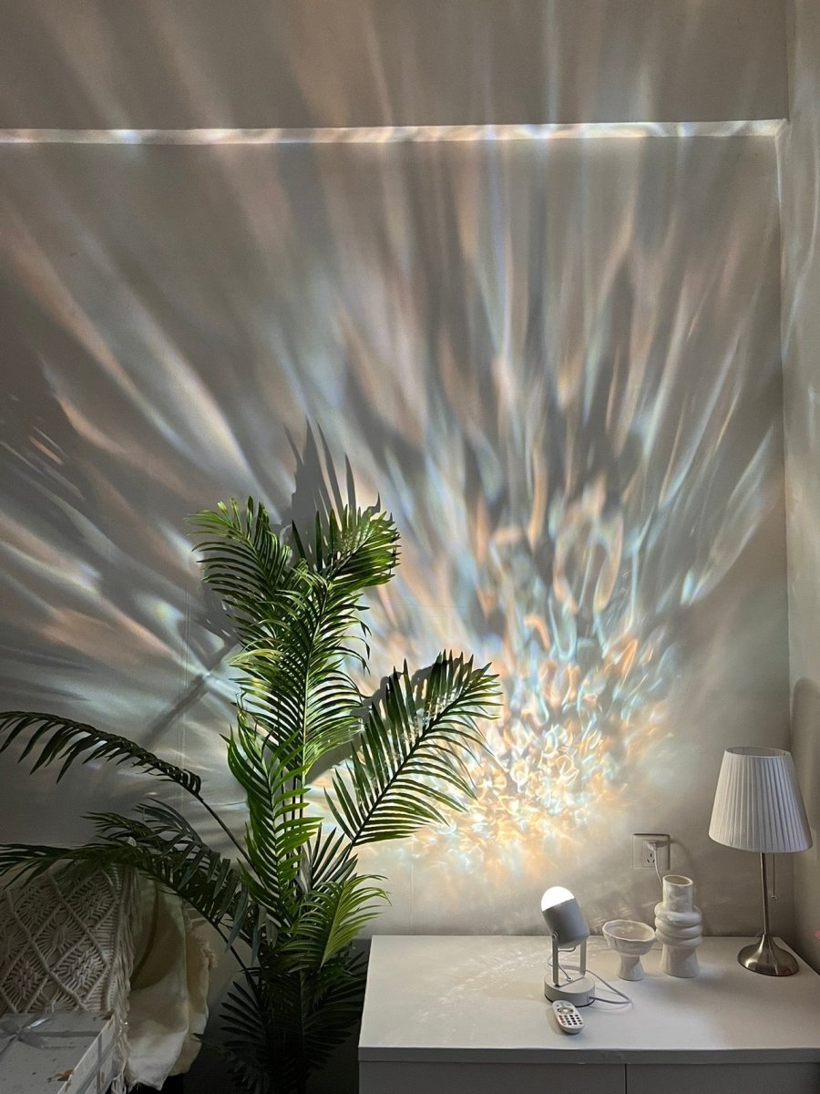 Inspecial Home Ripple Projector Decorative Table Lamp, modern ambient night light with ripple design for home decor.