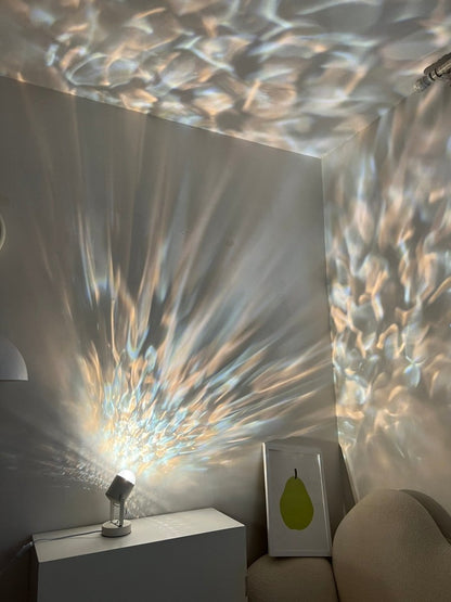 Inspecial Home Ripple Projector Decorative Table Lamp creating modern ambient night lighting for home decor.