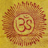 Yellow Primordial Om and Ganesha printed scarf by Silver Hestia, featuring vibrant yellow fabric with intricate spiritual prints.