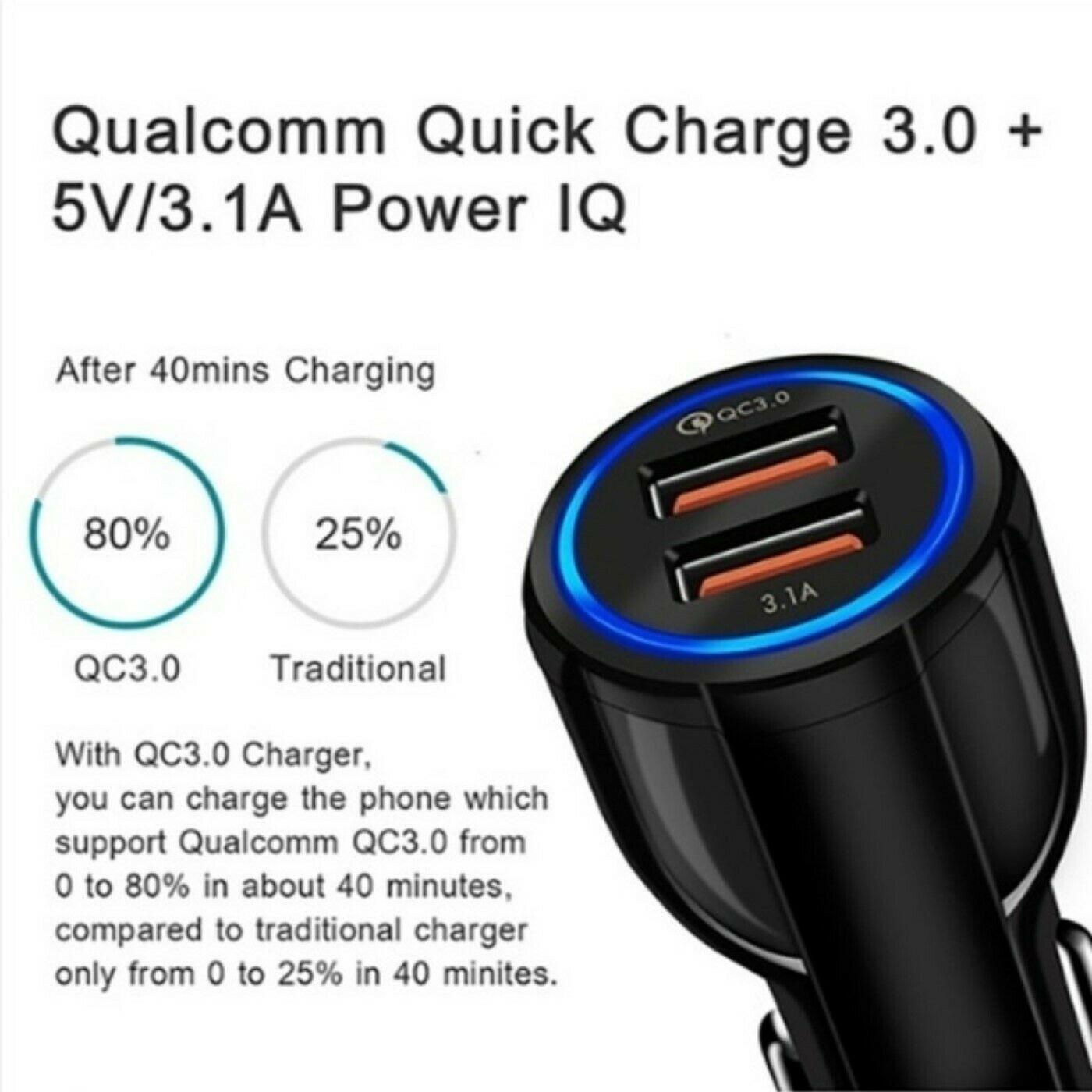 Fuchsia Electra 2-pack USB car charger adapters with two ports, designed for fast charging mobile and laptop devices in vehicles.