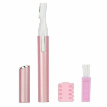 Fuchsia Electra portable electric eyebrow remover and facial hair trimmer with compact design for precise facial grooming.