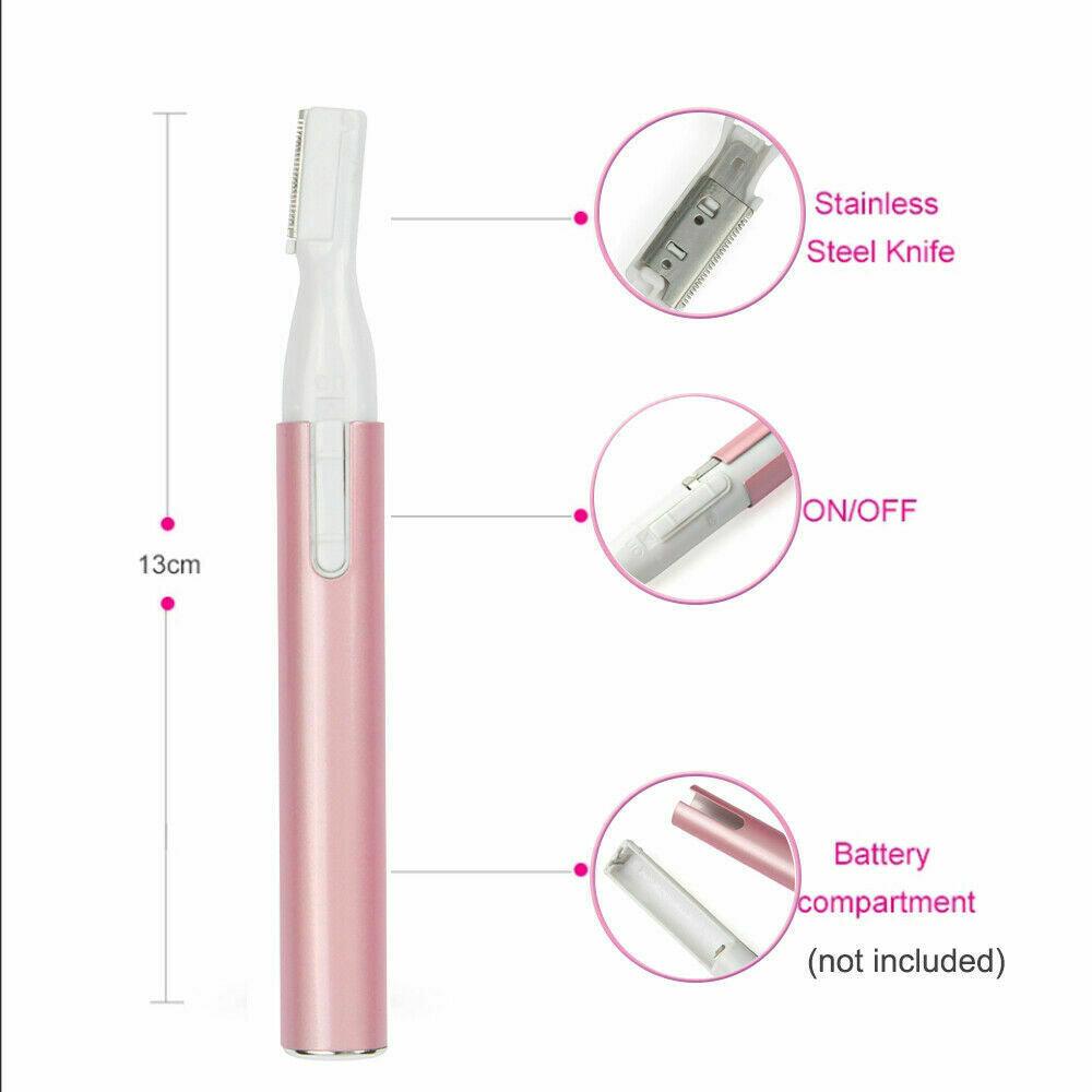 Fuchsia Electra portable electric eyebrow remover and facial hair trimmer for quick, gentle hair removal at home.