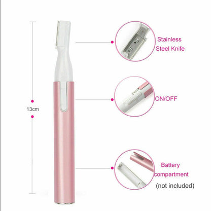 Fuchsia Electra portable electric eyebrow remover and facial hair trimmer for quick, gentle hair removal at home.