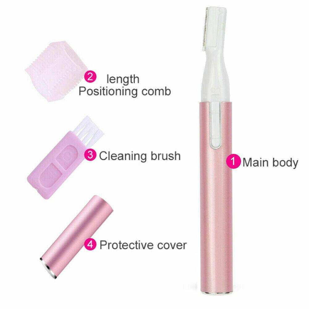 Fuchsia Electra portable electric epilator and eyebrow remover for facial hair, compact trimmer for precise hair removal at home