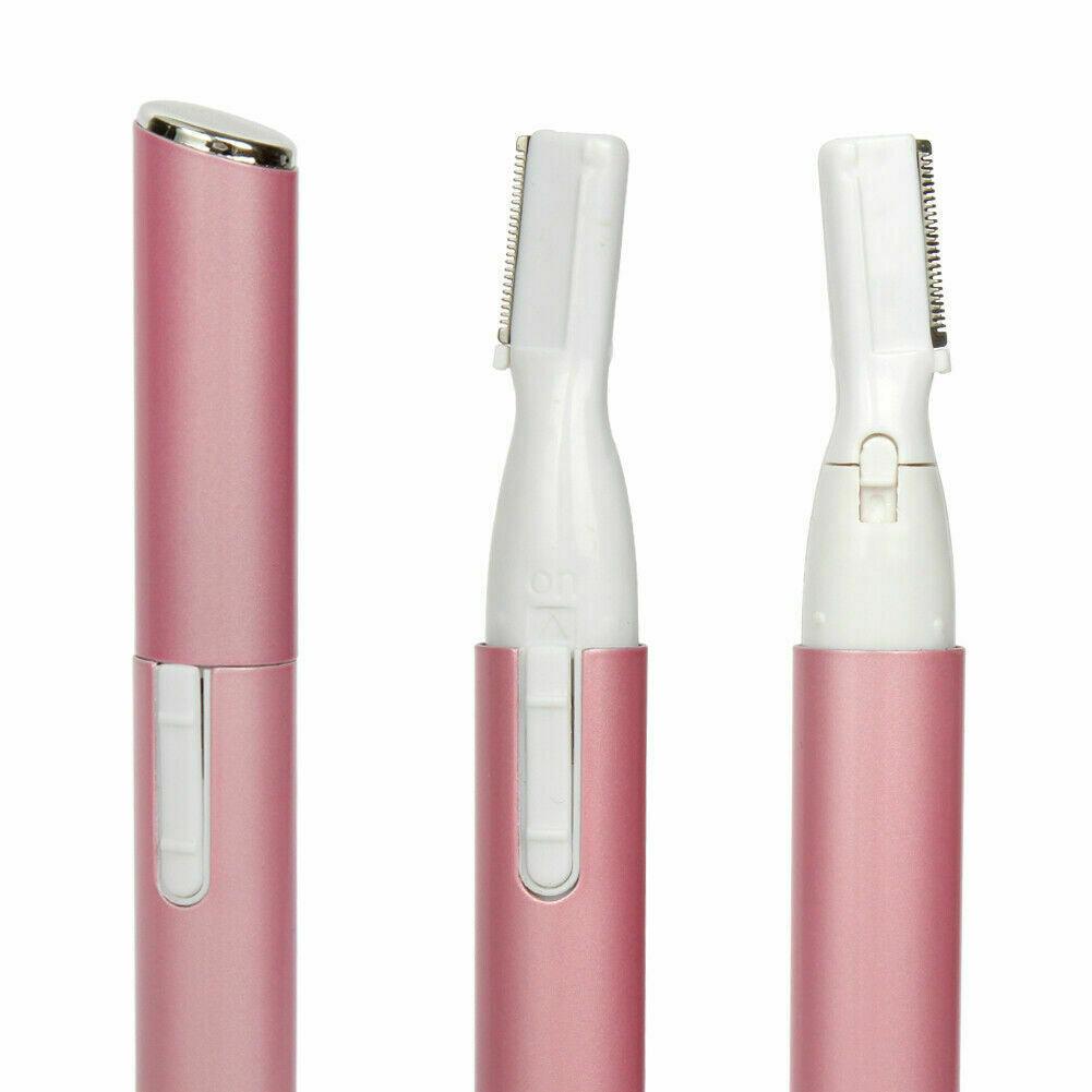 Fuchsia Electra portable electric eyebrow remover and facial hair trimmer with a compact design for easy home grooming.