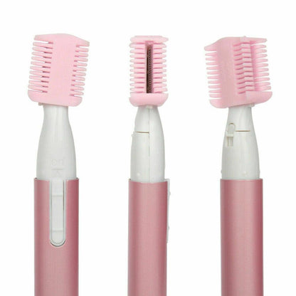 Fuchsia Electra portable electric epilator for eyebrows and facial hair removal, compact trimmer for precise grooming at home