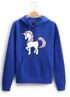 Scorpius unicorn women hoodie featuring a colorful unicorn graphic, cozy sweater designed for comfortable casual wear.