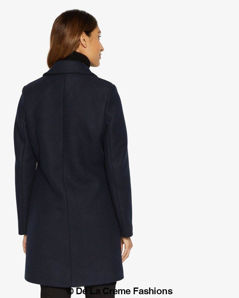 Rose Eleusis Sara Covert button-up coat, stylish jacket with a classic collar and button details, shown in the image.
