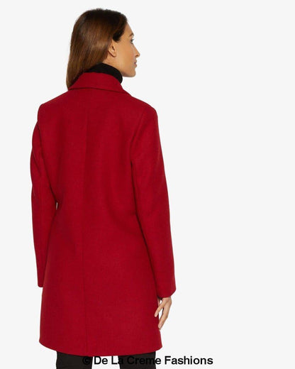 Rose Eleusis Sara Covert button-up coat, stylish jacket with front buttons, tailored fit, and classic design, perfect for cold weather.
