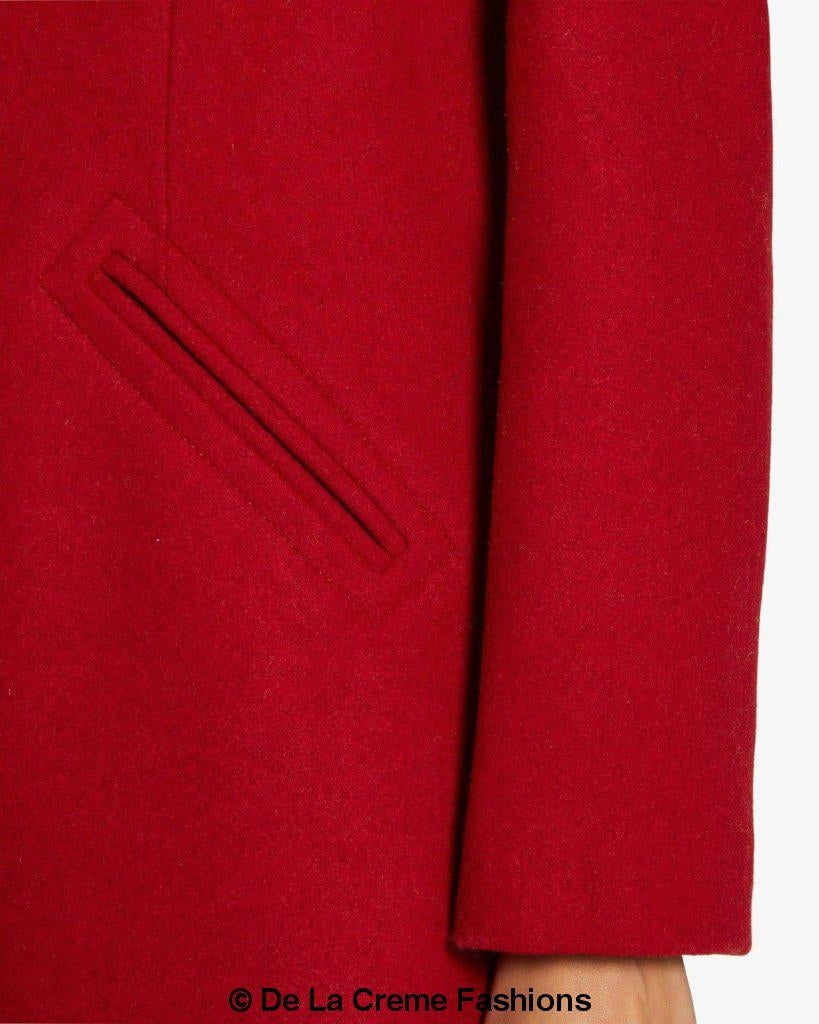 Rose Eleusis Sara Covert button-up coat, stylish jacket with a tailored fit, featuring a classic collar and button closure.