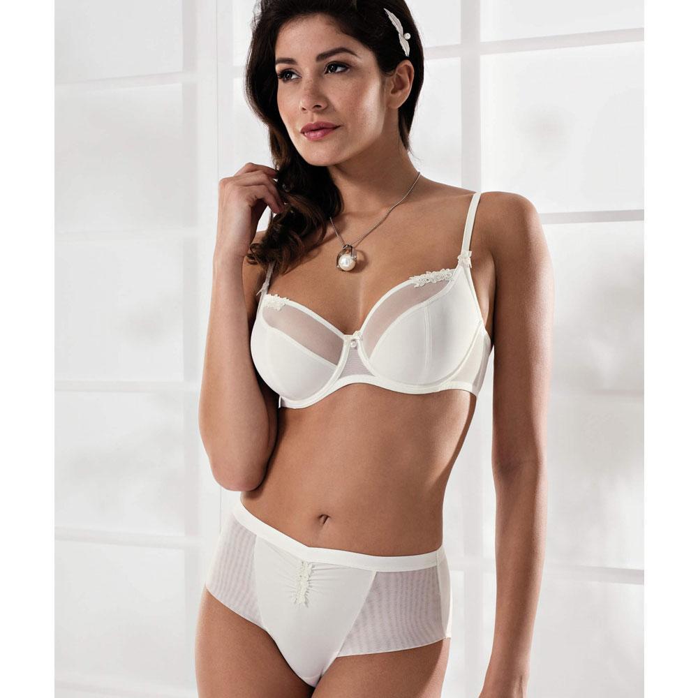 Semi-sheer wired bridal bra from Lisca Zarah collection, Lime Lucy lingerie, featuring delicate lace and elegant design.