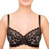 Lime Lucy Lauma Pearly Shadow semi-sheer full-figure lace bra with polka dots in black, designed for full-figure lingerie and comfort.