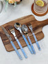 Set of 10 modern nebula bistrot-style rivet flatware pieces by Inspecial Home, featuring sleek design and contemporary home decor style.