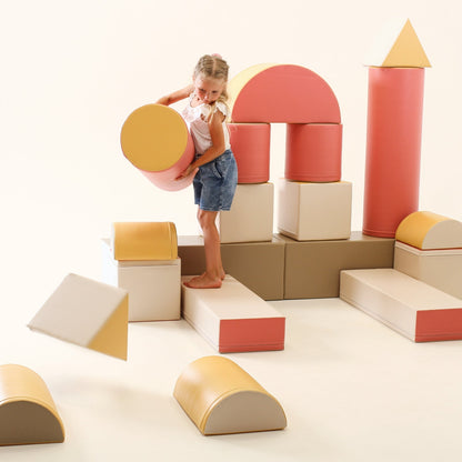 Pink Mega Fort furniture by Blush Apricot featuring a pastel pink fortress structure for kids&