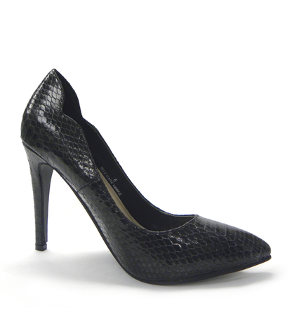 Black Sharlene footwear by Azure Ophion, stylish shoes with sleek design and comfortable fit, shown in the image.